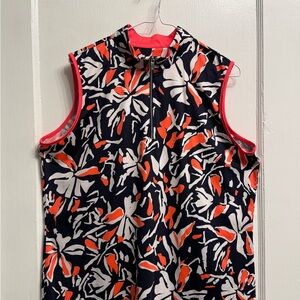Tail Floral Sleeveless Women’s Golf Top with Zipper